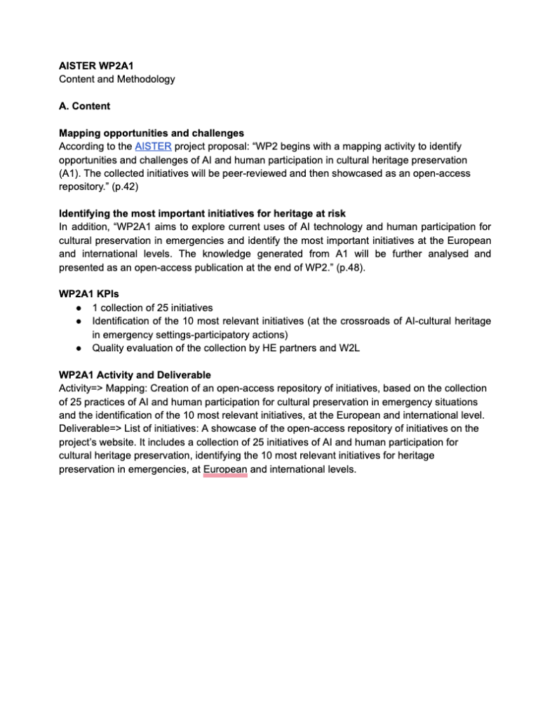 AISTER methodology